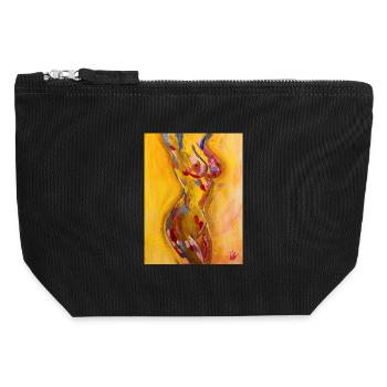 Venere Dorata - Golden Venus - Canvas Zip Pouch 12 x 13 cm - black - Front