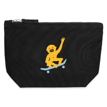 Monkey Tricks - Canvas Zip Pouch 12 x 13 cm - black - Front