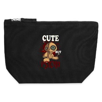 MIGNON MAIS PSYCHO Vaudou - Poupée - Pochette zippée en toile 12 x 13 cm - noir - Devant