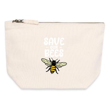 Species Protection, Animal Welfare, Bee, Environment, Earth, Nature - Canvas Zip Pouch 12 x 13 cm - nature - Front