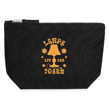 Lampe aus den 70ern - Canvas Reißverschluss-Täschchen (12 x 13 cm) - Schwarz - Vorne