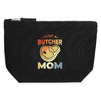 Schlachter Mutter - Canvas Reißverschluss-Täschchen (12 x 13 cm) - Schwarz - Vorne
