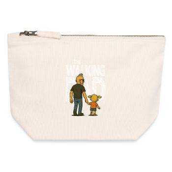 The Walking DAD - Canvas Reißverschluss-Täschchen (12 x 13 cm) - Naturweiß - Vorne