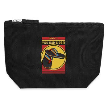 Admettez-le, vous aviez une paire de nostalgie amusante - Pochette zippée en toile 12 x 13 cm - noir - Devant