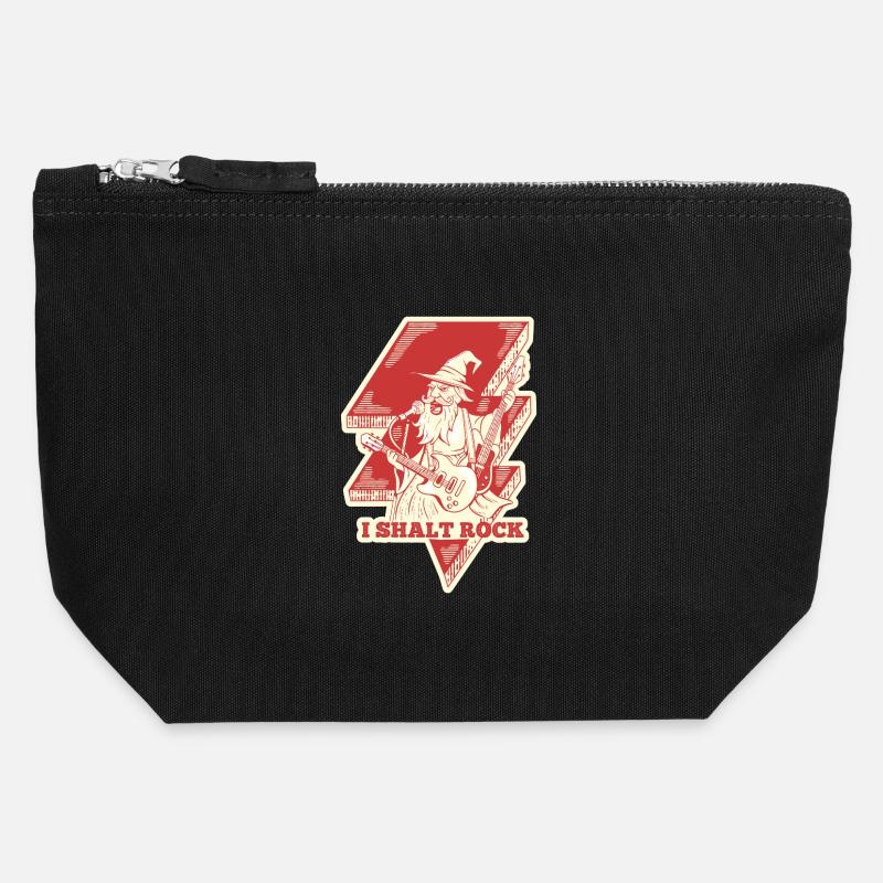 Magischer Rocker-Zauberer - Canvas Reißverschluss-Täschchen (12 x 13 cm) - Schwarz
