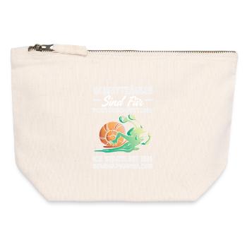 Podomètre? J’utilise le détecteur de mouvement - Pochette zippée en toile 12 x 13 cm - blanc naturel - Devant