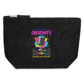 Le pouvoir de la créativité - Pochette zippée en toile 12 x 13 cm - noir - Devant