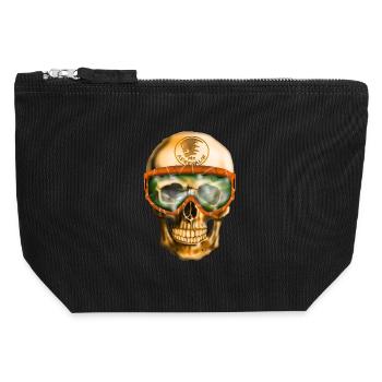 Adrenaline Skull - Canvas Zip Pouch 12 x 13 cm - black - Front