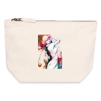 Golf player #golf - Canvas Zip Pouch 12 x 13 cm - nature - Front