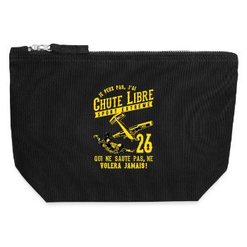 Chute Libre Extrême 26 - Pochette zippée en toile 12 x 13 cm - noir - Devant