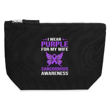Sarcoidosis - Canvas Zip Pouch 12 x 13 cm - black - Front