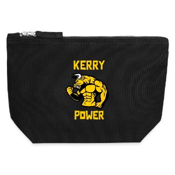 Kerry Power - Pochette zippée en toile 12 x 13 cm - noir - Devant