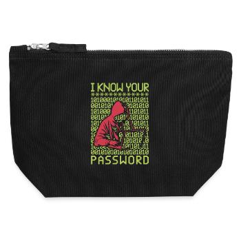 Hacker hackt Programmierer Linux Passwort Hacker - Canvas Reißverschluss-Täschchen (12 x 13 cm) - Schwarz - Vorne