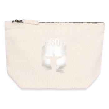 ART GRAPHIQUE DE JÉSUS - Pochette zippée en toile 12 x 13 cm - blanc naturel - Devant