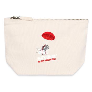 Fallschirm Bügeln Extremsport - Canvas Reißverschluss-Täschchen (12 x 13 cm) - Naturweiß - Vorne