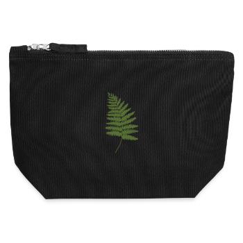 Think Green Farn Naturfreunde T-Shirt - Canvas Reißverschluss-Täschchen (12 x 13 cm) - Schwarz - Vorne