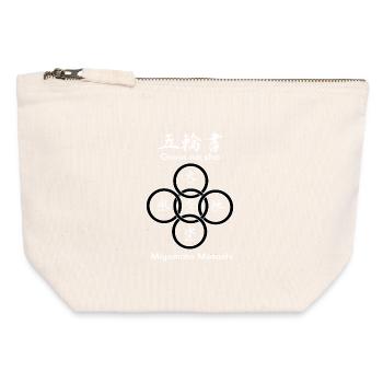 Cinq cercles ou anneaux de 'Gorin no sho' - Pochette zippée en toile 12 x 13 cm - blanc naturel - Devant