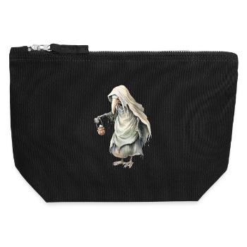 Mythical Creature With Death Mask Fantasy Shirt - Canvas Zip Pouch 12 x 13 cm - black - Front