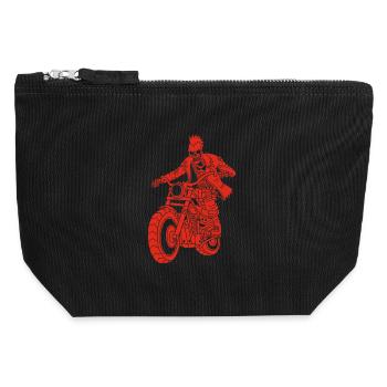 The Red Biker from Hell - Canvas Zip Pouch 12 x 13 cm - black - Front