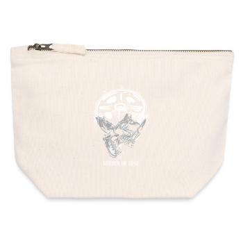 Burden of Mind Skull Wheel - Canvas Zip Pouch 12 x 13 cm - nature - Front