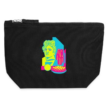 Art Food - Pochette zippée en toile 12 x 13 cm - noir - Devant