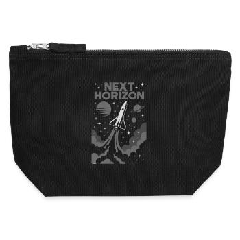 Next Horizon Rocket Expedition - Canvas Zip Pouch 12 x 13 cm - black - Front