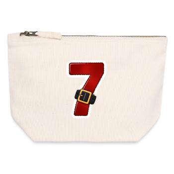 Red Seven with Belt - Canvas Zip Pouch 12 x 13 cm - nature - Front
