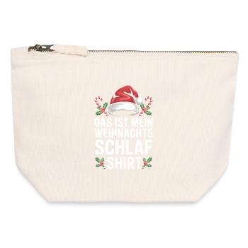 Mein Weihnachts Schlafshirt - Canvas Reißverschluss-Täschchen (12 x 13 cm) - Naturweiß - Vorne