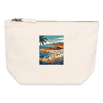 Fuerteventura Coastal Poster Canary Islands Spain - Canvas Zip Pouch 12 x 13 cm - nature - Front