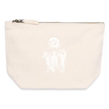 Dripping Skeleton Monochrome - Canvas Zip Pouch 12 x 13 cm - nature - Front