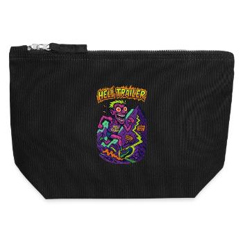 Hell Trailer Adventure Theme - Canvas Zip Pouch 12 x 13 cm - black - Front
