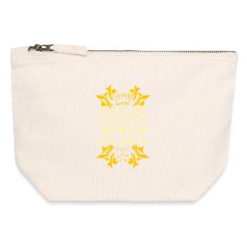 Cadeau pour Marlin - Pochette zippée en toile 12 x 13 cm - blanc naturel - Devant