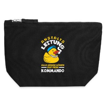 Gestion pénitentiaire Chef de la direction - Pochette zippée en toile 12 x 13 cm - noir - Devant
