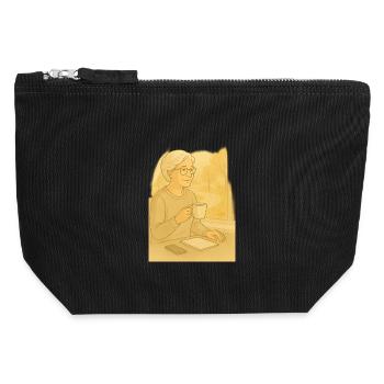 Mamie Karin - Pochette zippée en toile 12 x 13 cm - noir - Devant