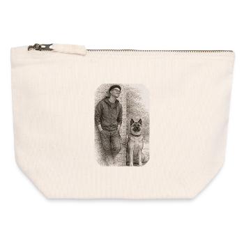 Matt & Holly - Canvas Reißverschluss-Täschchen (12 x 13 cm) - Naturweiß - Vorne
