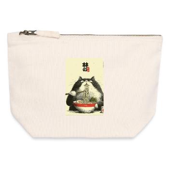 Neko Noodle Feast - Canvas Zip Pouch 12 x 13 cm - nature - Front