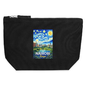 Nairobi Kenya Starry Night - Canvas Reißverschluss-Täschchen (12 x 13 cm) - Schwarz - Vorne