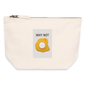 Why Not Motivation Statement Design - Canvas Zip Pouch 12 x 13 cm - nature - Front