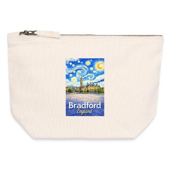 Bradford England Star Swirl - Canvas Zip Pouch 12 x 13 cm - nature - Front