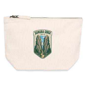 Samaria Gorge Crete Hiking Adventure Travel - Canvas Reißverschluss-Täschchen (12 x 13 cm) - Naturweiß - Vorne