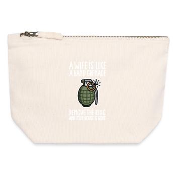 Funny JGA soldaat bachelor party military - Canvas Zip Pouch 12 x 13 cm - nature - Front