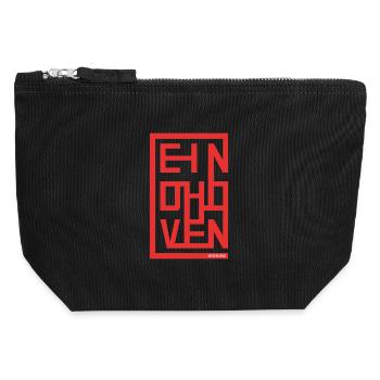 EINDHOVEN Design – Modern & Urban Style - Canvas Reißverschluss-Täschchen (12 x 13 cm) - Schwarz - Vorne