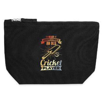 Kricket Großvater - Canvas Reißverschluss-Täschchen (12 x 13 cm) - Schwarz - Vorne