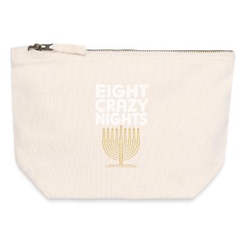 Hanukkah Chanukkah Hanukah - Canvas Reißverschluss-Täschchen (12 x 13 cm) - Naturweiß - Vorne