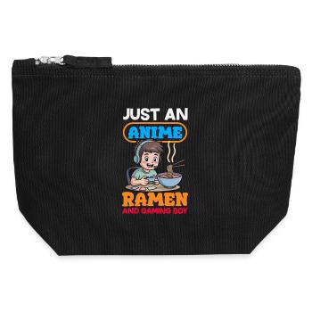 Anime Ramen and Gaming Young Gamers - Canvas Zip Pouch 12 x 13 cm - black - Front