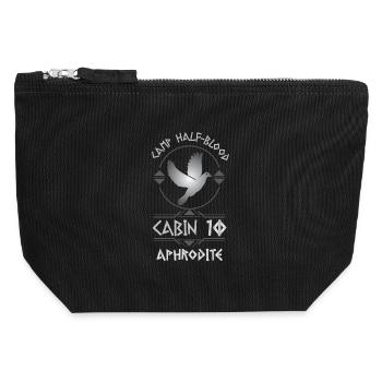 Cabin #10 in Camp Half Blood, Child of Aphrodite - Canvas Zip Pouch 12 x 13 cm - black - Front