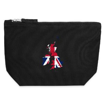 United Kingdom Flag Landscape England - Canvas Reißverschluss-Täschchen (12 x 13 cm) - Schwarz - Vorne