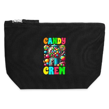 Candy Crew Decoration Candy Lover Sweet Tooth - Canvas Zip Pouch 12 x 13 cm - black - Front