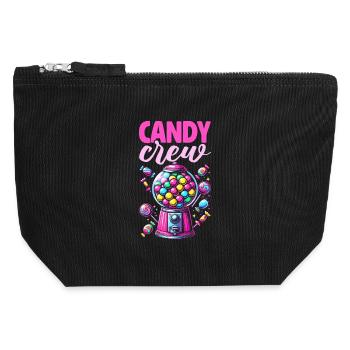 Candy Crew Decoration Candy Lover Sweet Tooth - Canvas Zip Pouch 12 x 13 cm - black - Front