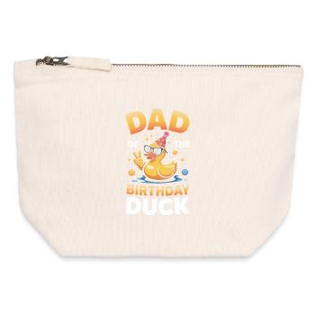 Papa-Geburtstags-Entenparty - Canvas Reißverschluss-Täschchen (12 x 13 cm) - Naturweiß - Vorne